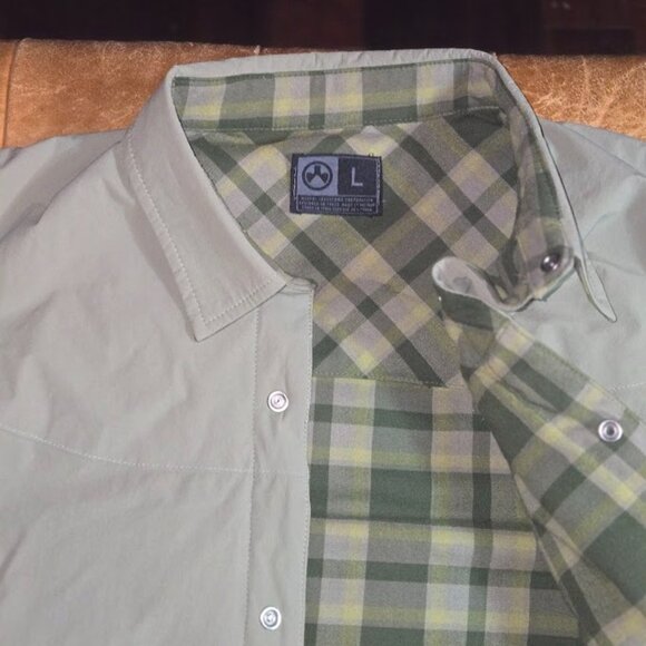 Magpul Jacket Men's (L) - Grey Green Plaid Reversible - Tech Logger Gorpcore - Picture 5 of 13